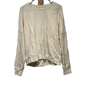 Fabletics Cream Long Sleeve Pullover Sweater Size L‎